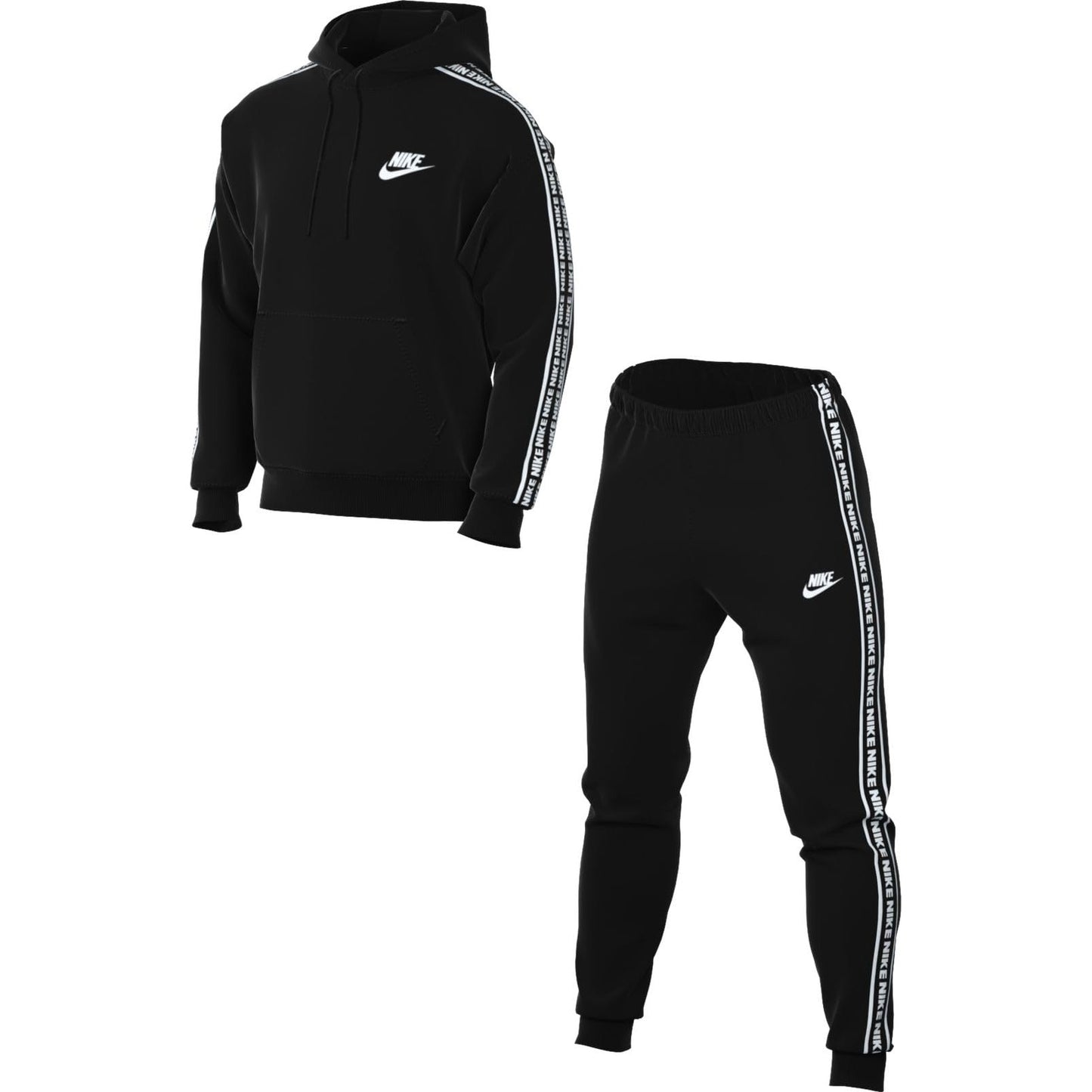 Nike Club Fleece Track Suit, Uomo, Black/White