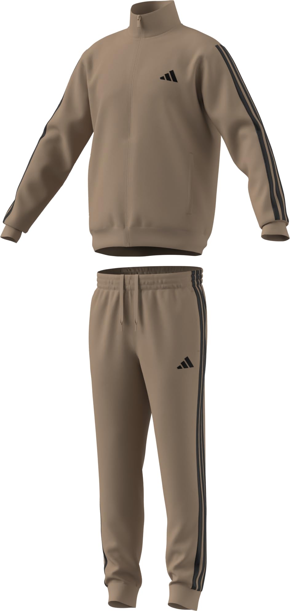 Adidas 3-Stripes Classic Tracksuit, Uomo, Marrone