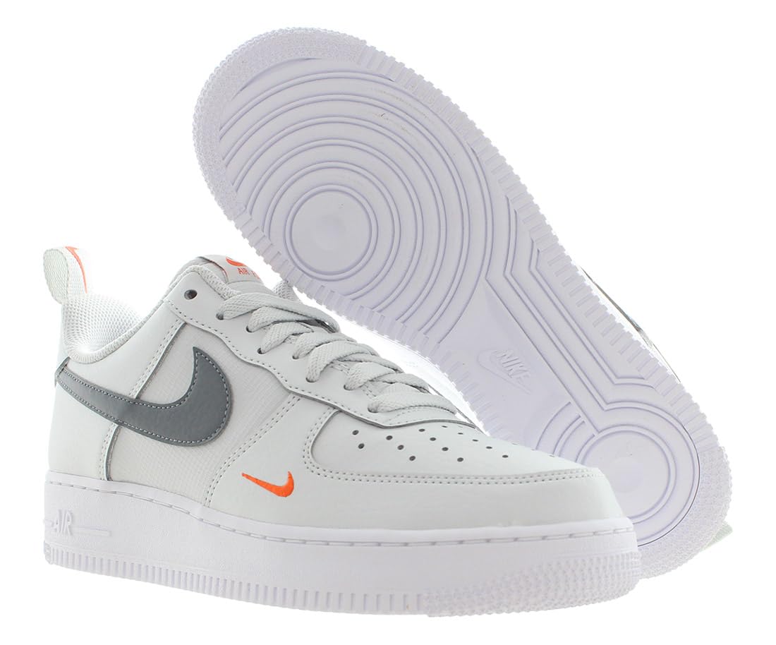 Nike Air Force 1 Low, Uomo, Photon Dust/Cool Grey/Safety Orange